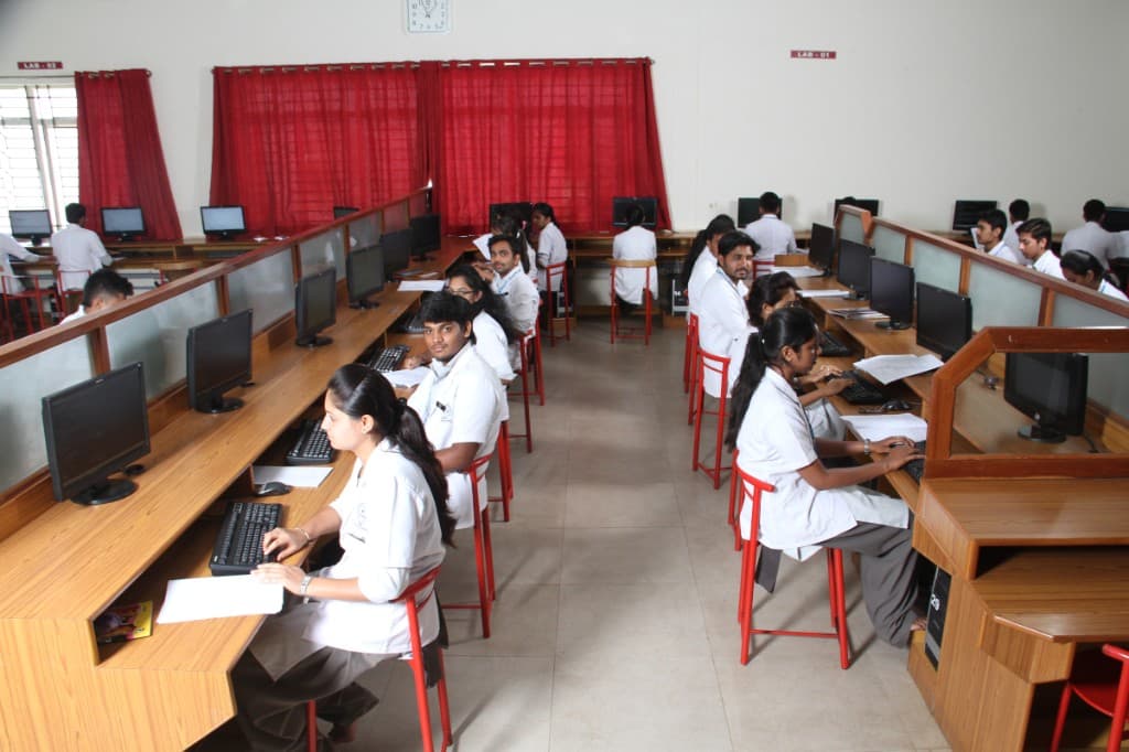 Students working in a modern computer laboratory at BIHE
