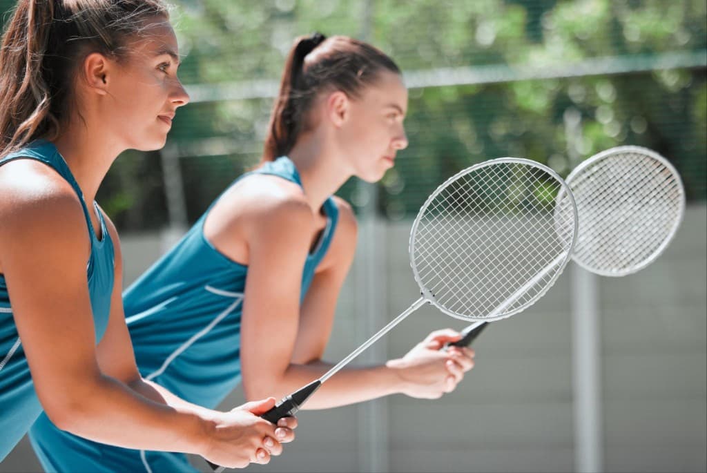 BIHE students participating in a badminton tournament