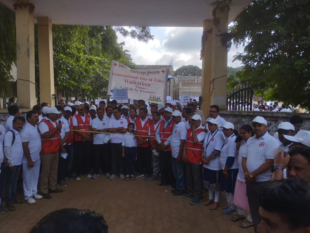 BIHE Youth Red Cross members at the International Day of Peace walkathon